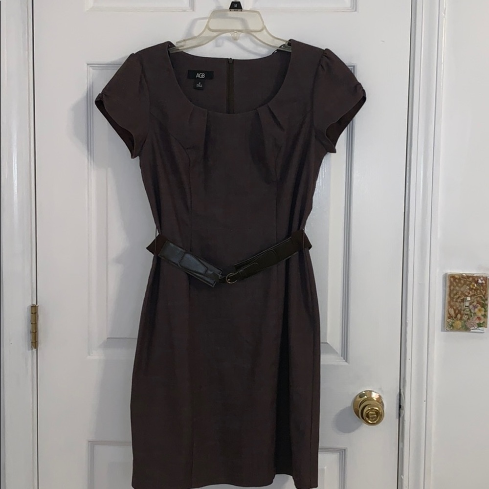 Brown dress with belt